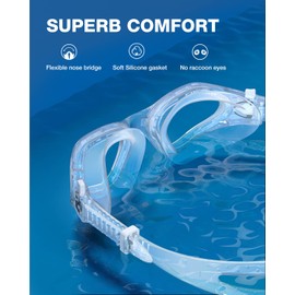 ZIONOR Swim Goggles, G1 SE Swimming Goggles Anti-Fog for Adult Men Women