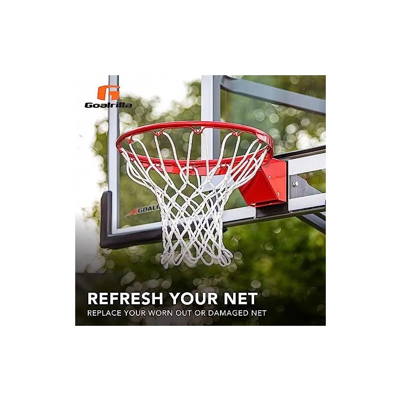 Goalrilla Ultra Heavy Duty All-Weather Nylon basketball Net (White) (B2602W)-new