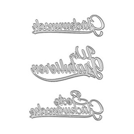 Ideen mit Herz 3 x Cutting Dies Fonts Congratulations 1 2.4cm to 8.3cm