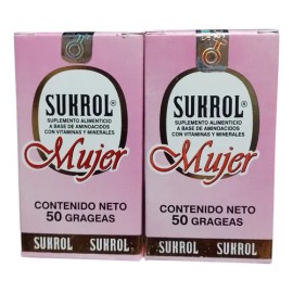 Sukrol Mujer Con 50 Grajeas Pack De 2 Suplemento Alimenticio                                                                                          