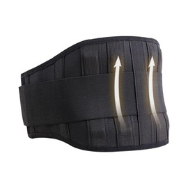 Baluue Detachable Heated Lumbar Support Belt Adjustable Steel Board for Elder Adults Provides Therapeutic for Back Sciatica and Muscle Strain Black Xl