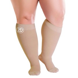 Dominion Active Plus Sized Compression Socks (XL, Nude)