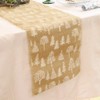 Table Runner Natural Woven Jute Winter Forest Printed 2.2m Decorative