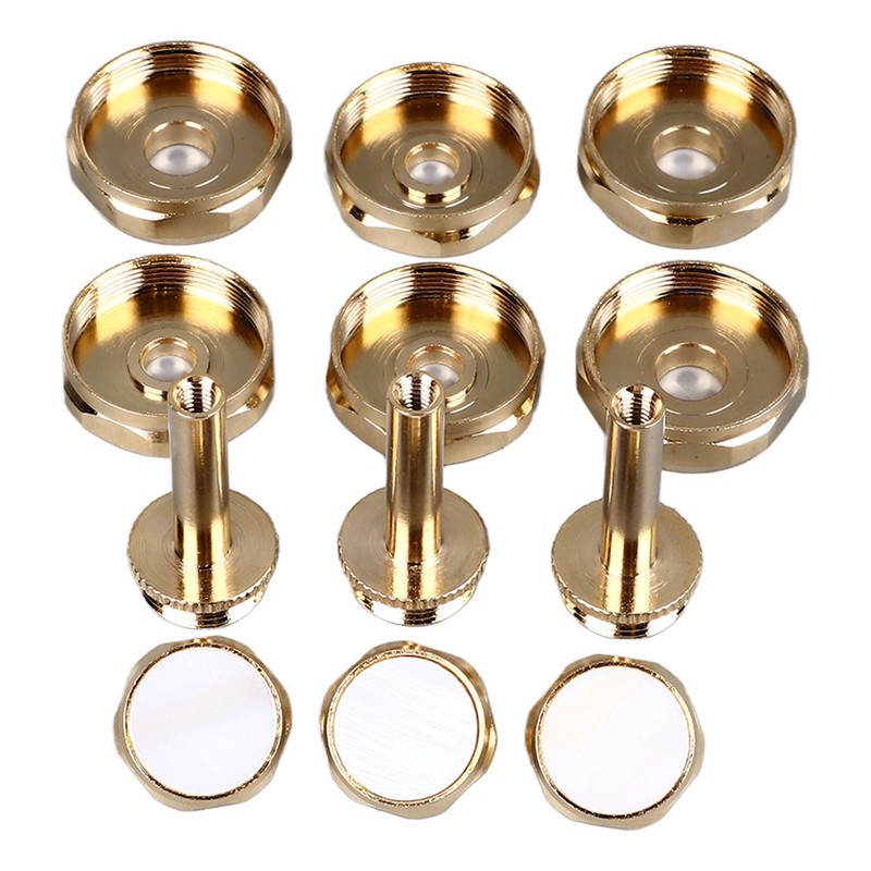 12Pcs Trumpet Accessories Metal Upper and Lower Covers Buttons Connecting