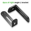 Pack of 4 Angle Connectors, Adjustable Mounting Brackets, 140 x