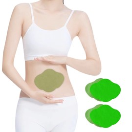 Belly Patch, Mugwort Belly Patch, 100% Natural Herbal Belly Stickers, Hot Moxibustion Navel Wormwood Sticker for Abdomen Waist, Anti-Allergic and Non-irritating