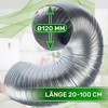 Flexible Suction Hose Aluminium Diameter 120 mm Extendible Length 20