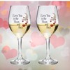 BANBERRY DESIGNS Sweetheart Wine Glasses - Set of 2 -