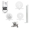 Toilet Seat Hinges Pair of Chrome Finished Replacement Hinges for