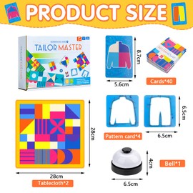 ComPDCVD Tailor Master Game Children Drawing Colour Matching Game Tailor Master Matching Game Concentration Training Toy Educational Toy for Children Graphic Colour Matching