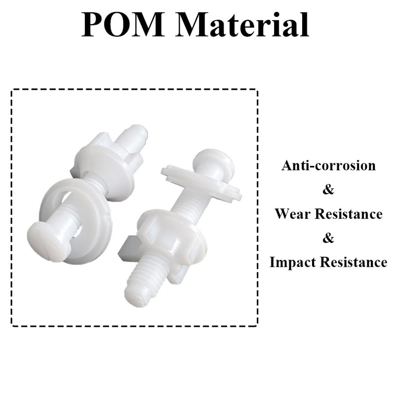Toilet Seat Replacement Kit Made of Plastic, Toilet Seat Bolts