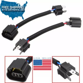 Heavy Duty Headlight Xenon Light Adapters H6054 H6024 H4 9003 To H13 9008 Pigtail Wire Harness Adapter connector plugs HB2