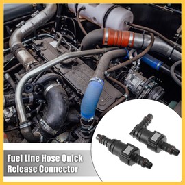 REPAIROCK 2 Set 25/64" 9.89mm SAE to 13/32" 10.5mm Nylon Fuel Line Hose Quick Release Connector Disconnect Hose Straight 90 Degree Auto Replacement Parts
