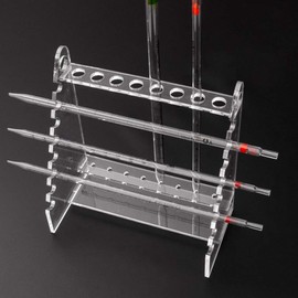 Pipette Stand, Trapezoidal Pipette Holder, Organic Glass, 1.5 cm Hole Diameter Pipette Holder