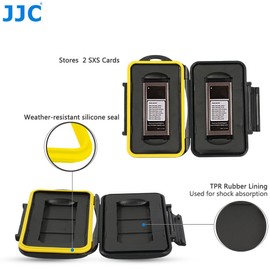JJC Multi Memory Card Case MC-SXS2 Memory Card Protective Box for 2 SXS Cards Extremely Waterproof and Shockproof Box Safe Case Storage Box Case