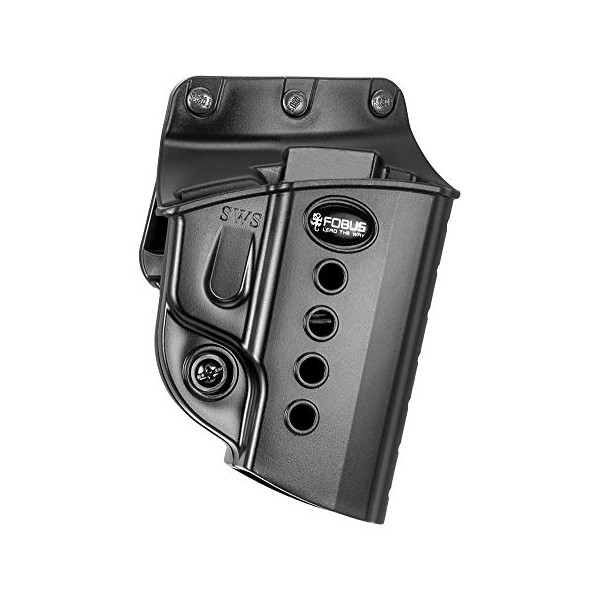 Fobus E2 Belt Holster, Fits Walther PPS/S&W Shield, Right Hand, Kydex, Black