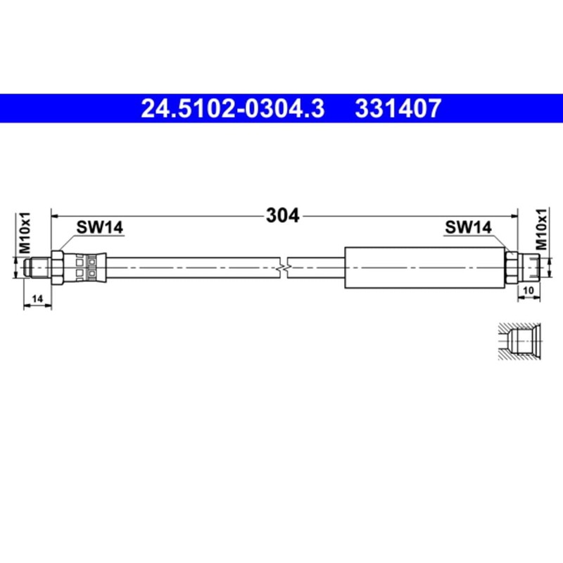 ATE 24.5102-0304.3 Brake Hoses and Accessories