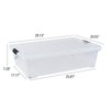 Dehouse 50 L Large Plastic Under Bed Storage Containers, Clear