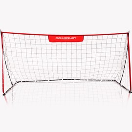 PowerNet Portable Soccer Goal, Collapsible Soccer Net with Fiberglass Poles, Pop Up Soccer Training Equipment, 1 Goal & Zipper Storage Bag (12 x 6 FT)