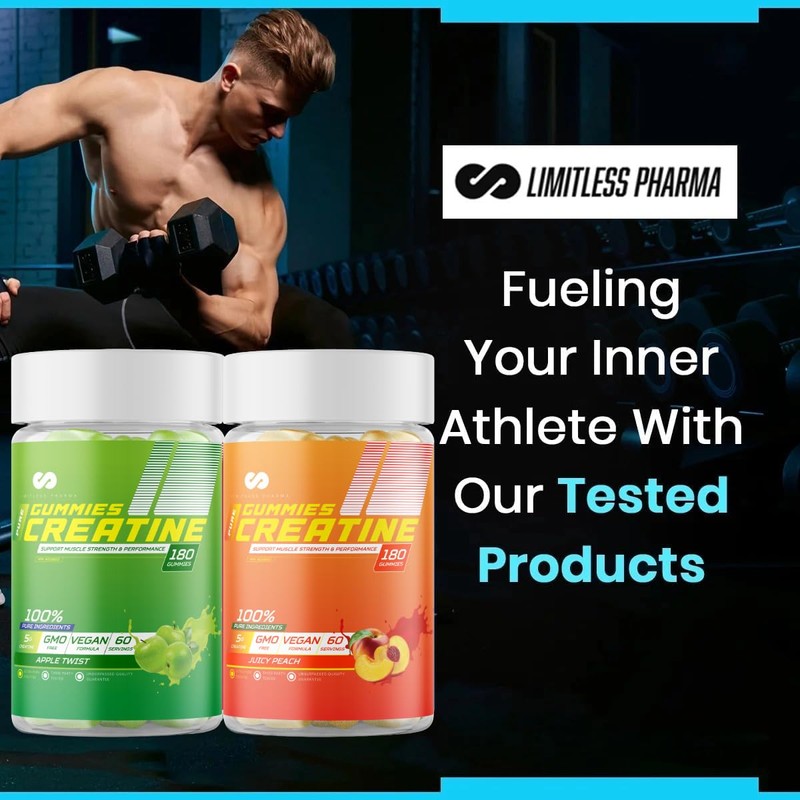 Limitless Pharma Pure Creatine Gummies | 5g Creatine Monohydrate |