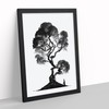 Tree In Monochrome No.2 Framed Print for Living Room Bedroom