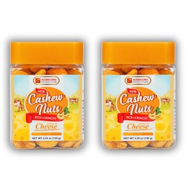 SOONICORN Cashew Nuts Seasoned with Cappuccino and Cheese,Snacks for Parties, Travel, Break Time, Healthy Cashews Roasted Lightly Salted Snack for Coffee Lover (large, cheese)