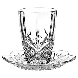 Godinger Kiddush Cup and Plate Set, Crystal Glass Kiddush Cup - Dublin Collection