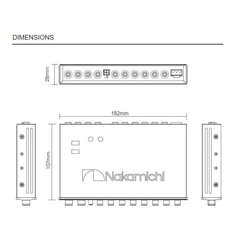Nakamichi EQ-Z1825 Car Audio EQ 7 Band Equalizer W/ Sub