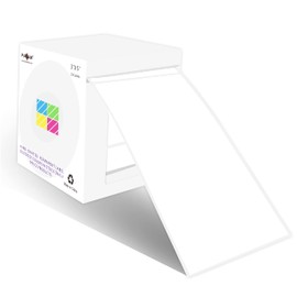 PARLAIM 3" x 5" Adhesive Color Cod Stickers,250 per Dispenser Box Roll Square Label Inventory Stickers (White)