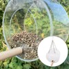 Acrylic Bird Feeder Box AntiScatter Hanging Feeding Box Outdoors Transparent