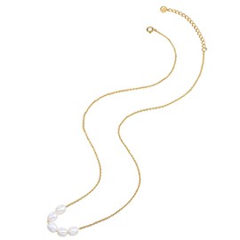 Glanzstücke München Women's Necklace 925 Sterling Silver, Silver, Pearl