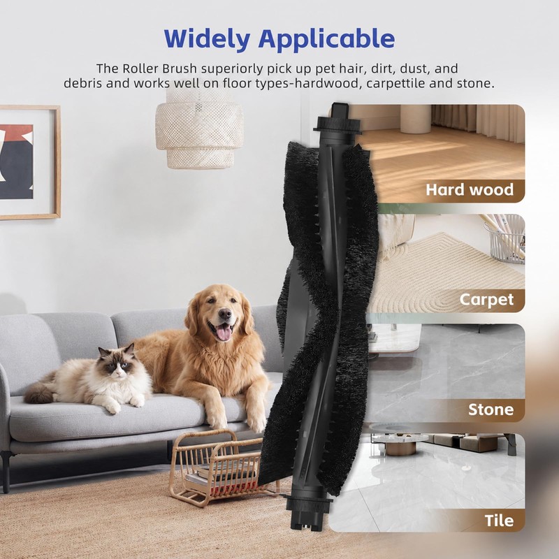 3 Pack Replacement Roller Brushes for Eufy L50, L60, L60
