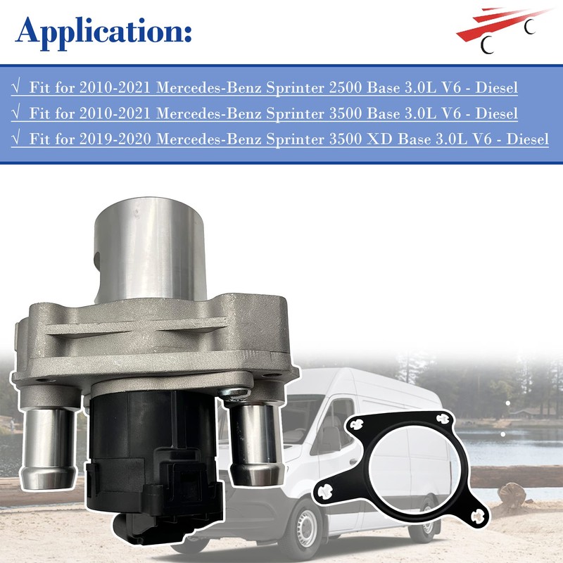 OKAY MOTOR 642140146064 Exchange Recirculation Valve (EGR) for 2010-2022 Mercedes