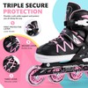 2PM SPORTS Boys Adjustable Inline Skates with Full Light Up