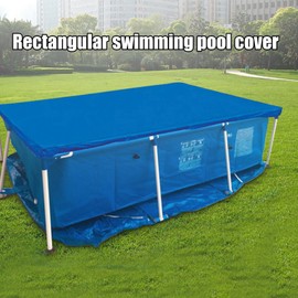 Summer Pool Cover - Garden Swimming Pool Dust Cover - Waterproof Rectangular Hot Tub Protector for Debris Leaf Garbage Dust Contamination
