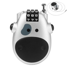 ZHjuju Cable Lock, 3digit Combination Lock Retractable Cable Lock Travel Lock Secure Combination Padlock for Bicycles, Luggage,Cabinets