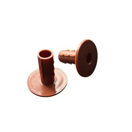 Plastic Hole Tidy, Cable Wall Entry Cover, 8mm Hole, Feed Through Coaxial Bushes, Wall Grommets, Entry Tidy Cap Inter Wall Cable Entry Cover, Internal & External Use, Brown, Pack of 2