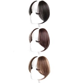 Leadigol Synthetic Wig Pads Fashion Black brown False Hair Accessories Two Sides Bangs Fake Fringe Hairpiece