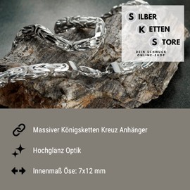 SILBERKETTEN STORE DEIN SCHMUCK ONLINE SHOP Cross Byzantine Chain Pendant 5 mm 925 Silver, Silver