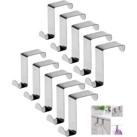 Tang Yuan Pack of 10 door cranes, reversible door hooks and door hooks made of stainless steel are on the doors of kitchen, bedroom, cupboards, drawers etc. and thus save storage space