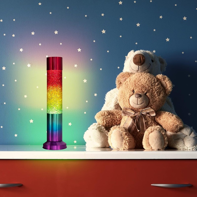 Nova Baby Glitter Lamp 13" Sensory Soothing Lamp (Rainbow)