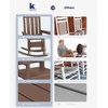 KINGYES Outdoor Patio Rocking Chair, Brown