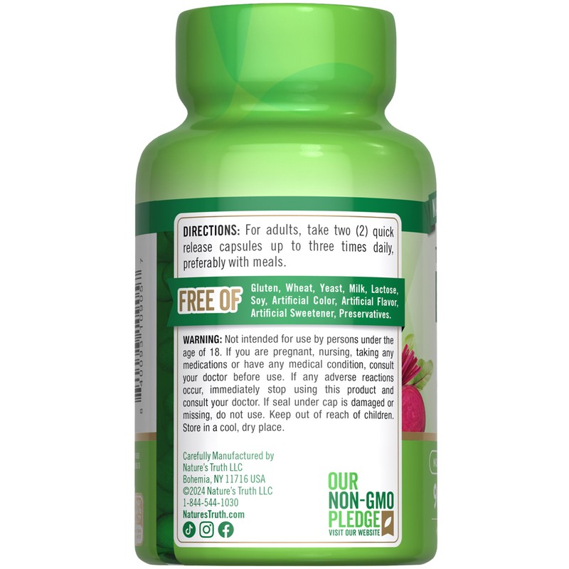 Nature's Truth Beet Root Capsules | 1000mg | 90 Pills