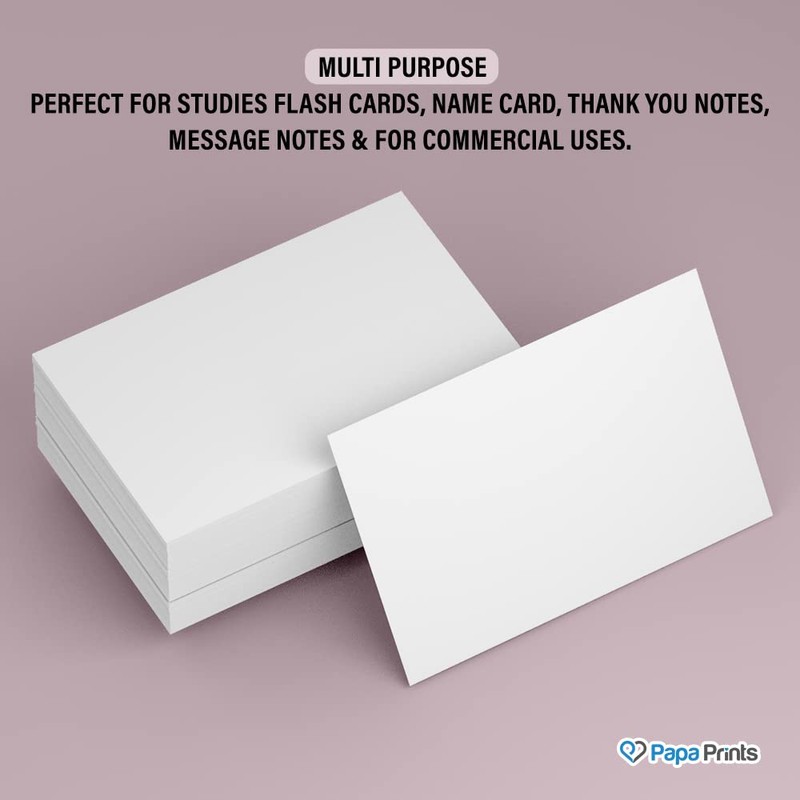 Pack of 50 Blank Flash Cards White (85 x 55
