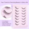 Natural Cat Eye Lashes False Eyelashes Natural 12mm Wispy Eyelashes
