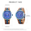 BOBO BIRD Men’s Wooden Watch 1.69in (43mm) Case, Japanese Quartz