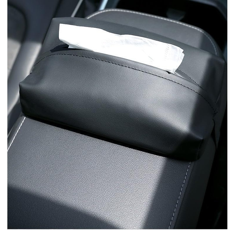 BM-STORE Genuine Leather Car Tissue Case Car Tissue Holder Sun