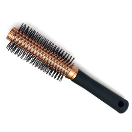 Leenchiry Round Hair Brush Wet Hair Brush Detangler Brush for Blow Drying Anti-Static Nylon Bristle Hair Comb Brush Detangling Hair Brushes for Women and Men All Hair Types Curly and Straight Wet and Dry (Round, Golden)