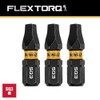DEWALT FLEXTORQ Square #3 Bits 3Pk, Robertson 1/4 x 1in