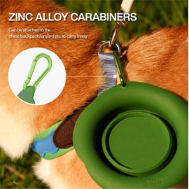 Silicone Collapsible Dog Bowls, Free Dishwasher Safe, Portable Foldable Expandable Travel Bowl, Food Water Feeding Cup Dish for Dogs Cats (Purple, S)